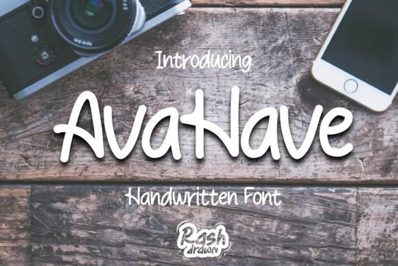 Avahave Handwritten Font for Elegant Craft & Product Design