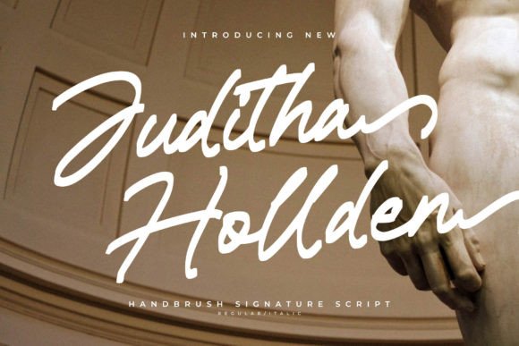 Juditha Hollden: An Elegant Handwritten Typeface for Digital Branding