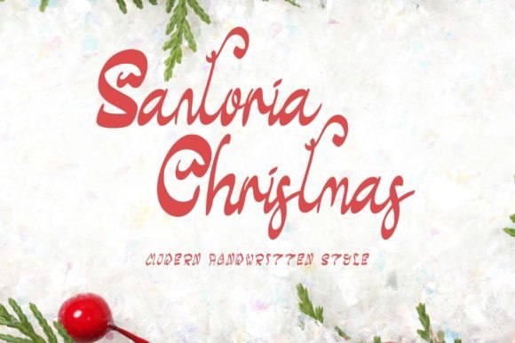 Santoria Christmas: An Elegant Handwritten Font for Holiday Branding