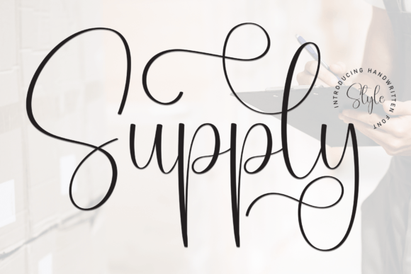 Supply: An Elegant Script Font for Thoughtful Branding